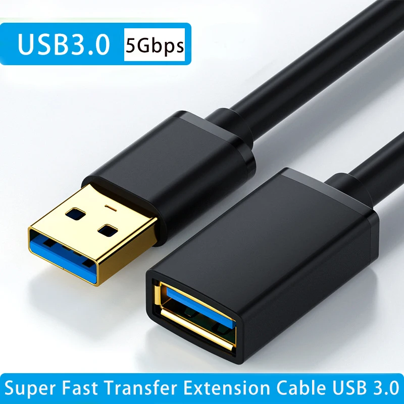 

DteeDck USB3.0 Extension Cable USB to USB Cable Extender Data Cord Mini USB3.0 2.0 Extension Cable for Smart TV PS4 Xbox One SSD