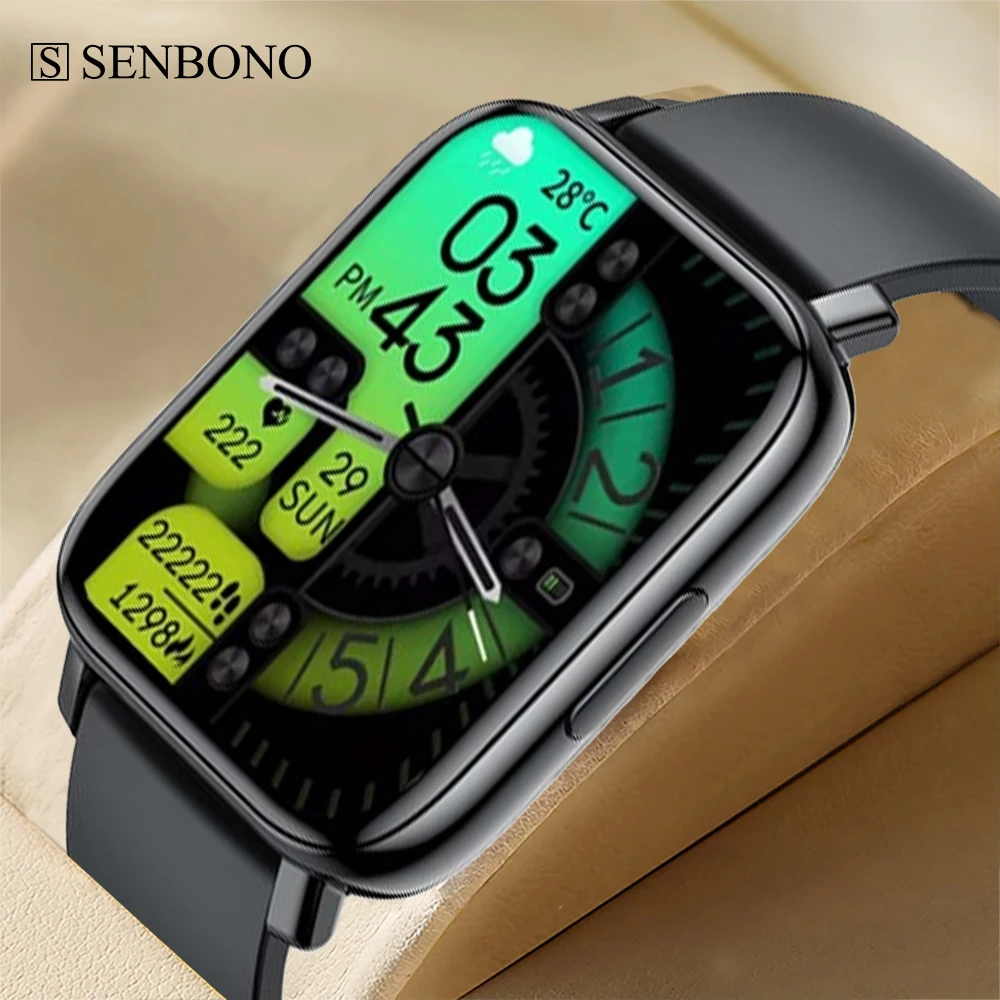 

Смарт-часы SENBONO для мужчин и женщин, водонепроницаемые, IP68, 24 дюйма