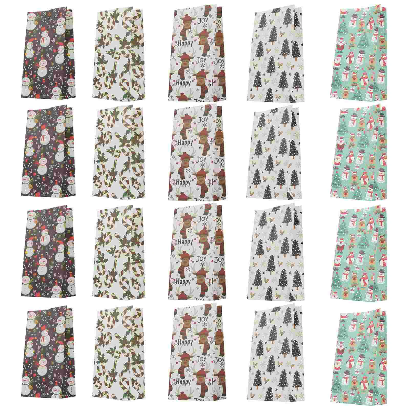 

25pcs Santa Claus Sack Christmas Wrapping Christmas Paper Bags Xmas Present Christmas Christmas