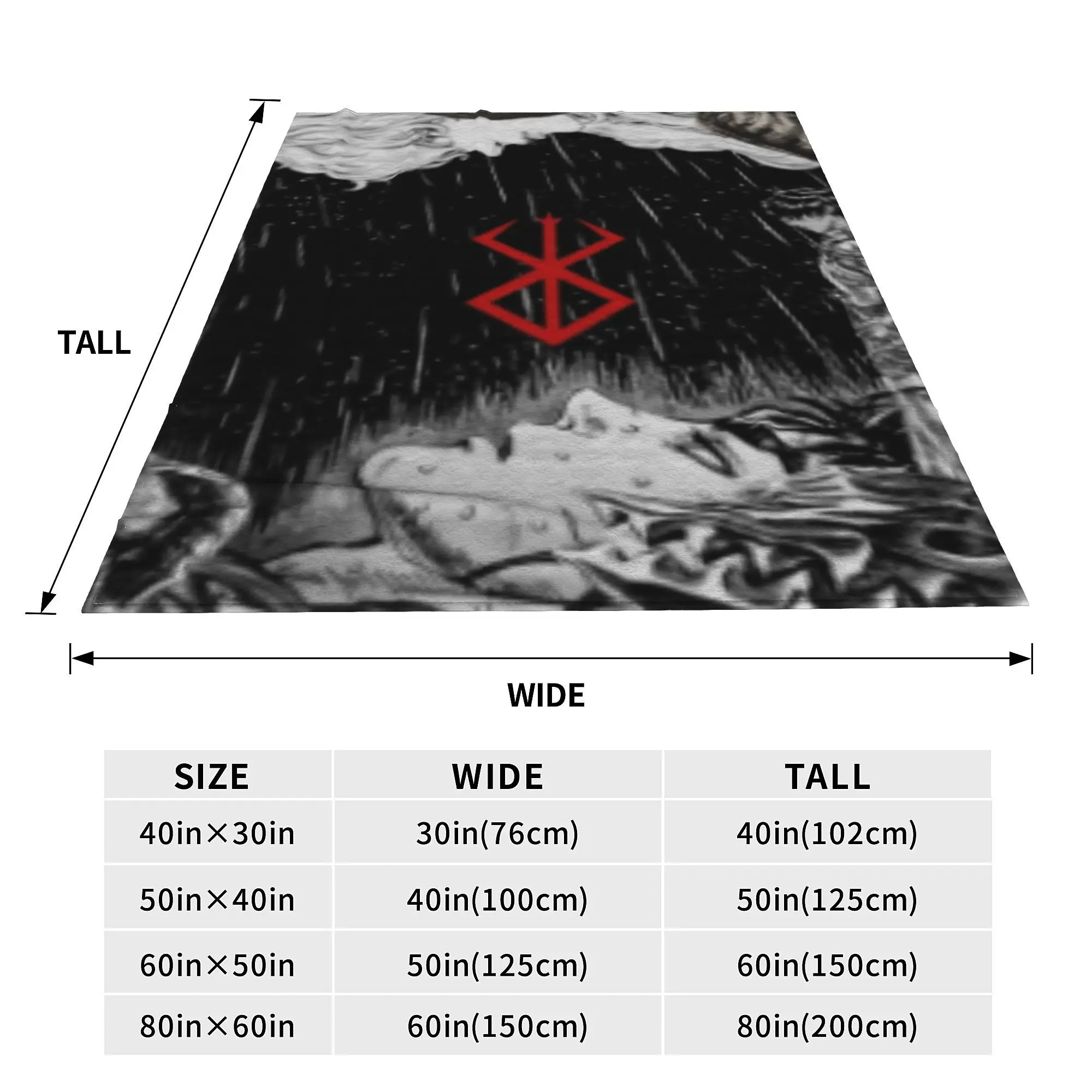 Японское одеяло для дивана с аниме-рисунком берсик мягкое плюшевое 50x60 дюймов