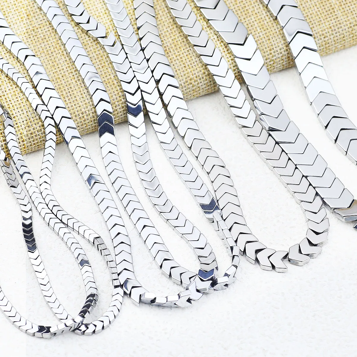 4-10MM натуральный гематит камень серебристый стрелки форма распорки свободные