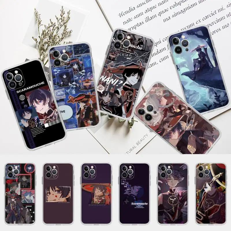 

Genshin Impact Scaramouche Phone Case for iPhone 13 12 Mini 11 14 Pro Max Xs X Xr 7 8 Plus 6 6s Se 2022 silicone Cover