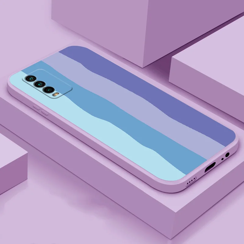

Case For Xiaomi POCO M3 POCO X3 GT POCO X3 NFC Soft Case TPU Silicone Case Rainbow pattern Case Straight Edge Liquid Phone Case