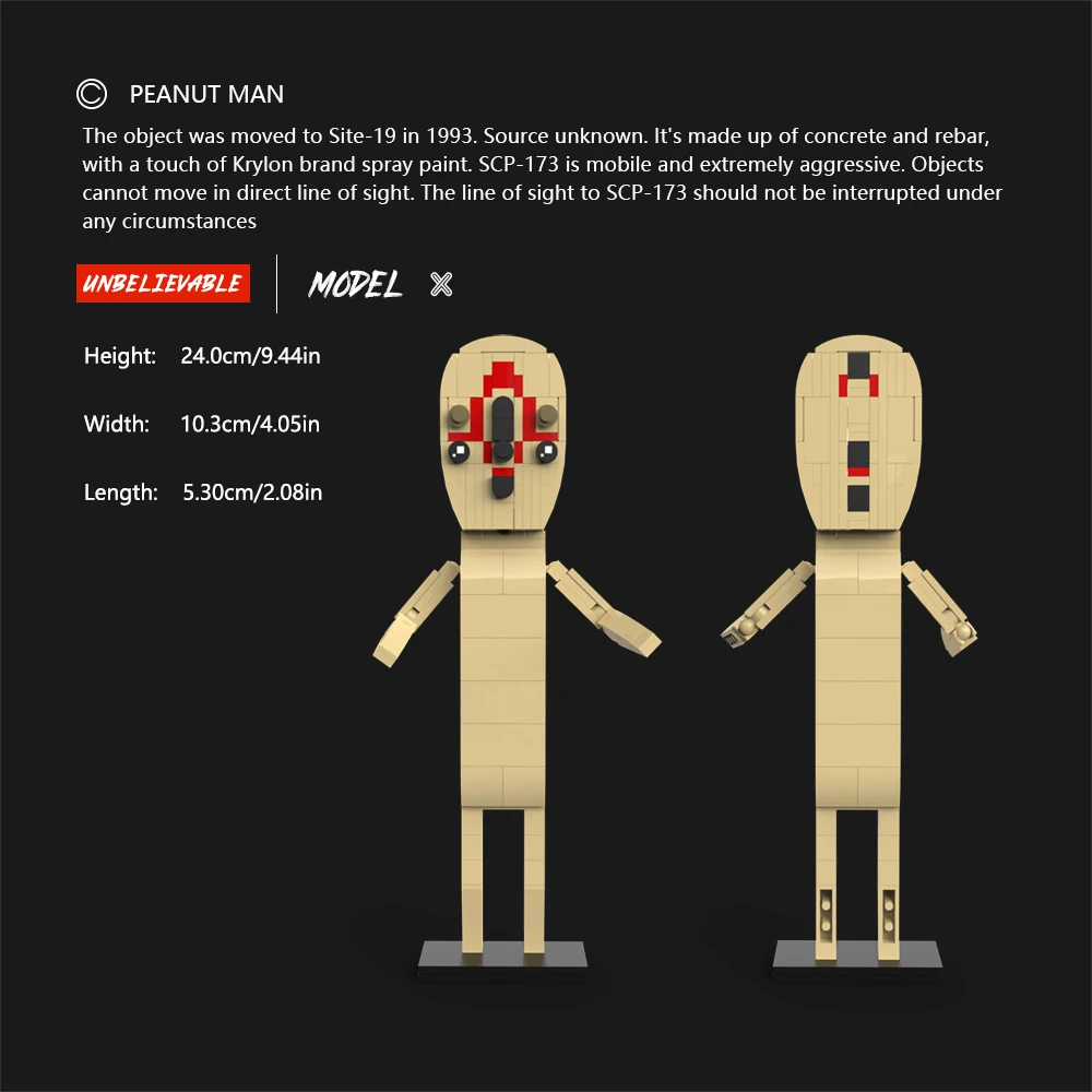MOC SCP монстр арахис набор строительных блоков ужасная игра мерцающие существа