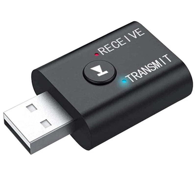 

Bluetooth 5.0 Wireless Receiver Transfer Dongle, 2-In-1 Wireless Bluetooth Adapter For Audio Support Windows XP Vista