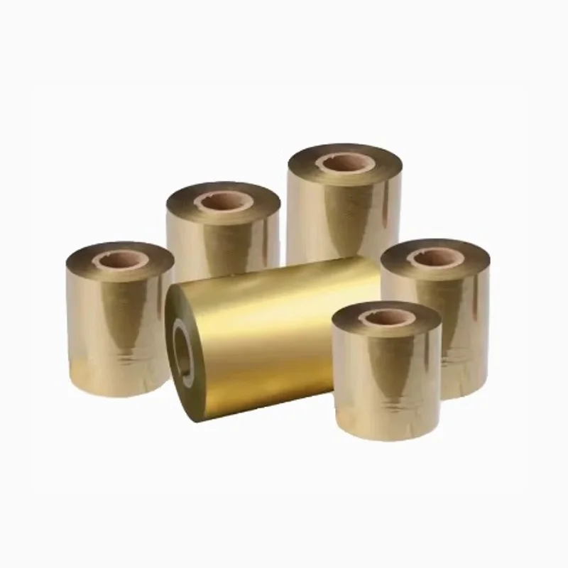 Блестящая металлическая золотистая серебряная смоляная лента для принтера