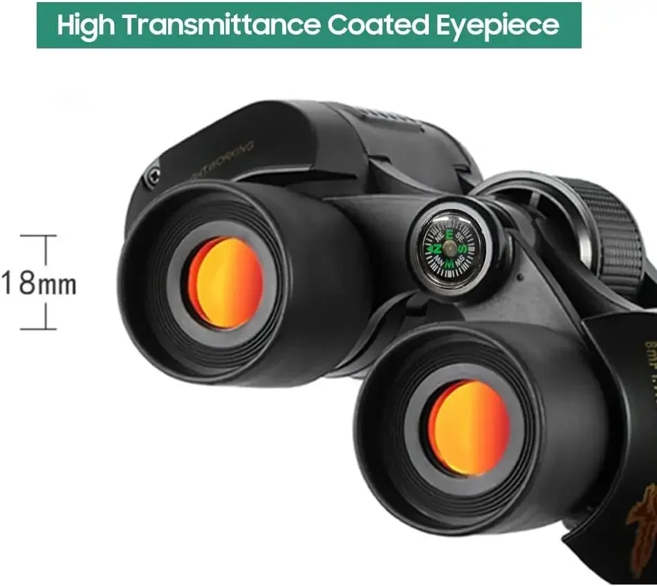 Бинокль с низкой яркостью водонепроницаемый призматический бинокль BAK4 компасом