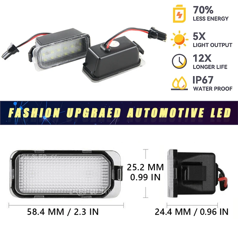 2 шт. лампы для номерного знака Ford Focus Mondeo Edge