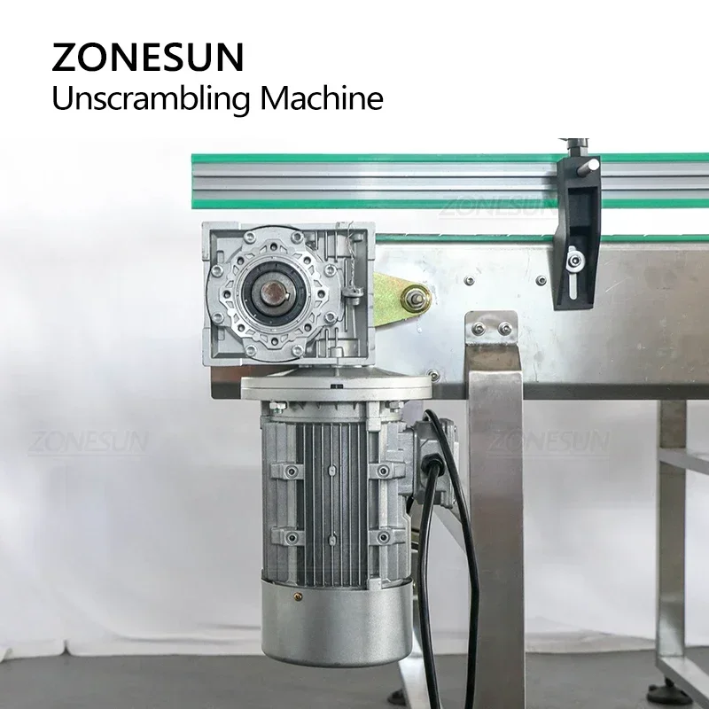 Фото Автоматическая конвейерная линия ZONESUN ZS-CB190 для размещения бутылок с настраиваемой цепной конвейерной лентой для упаковки вина и воды №5