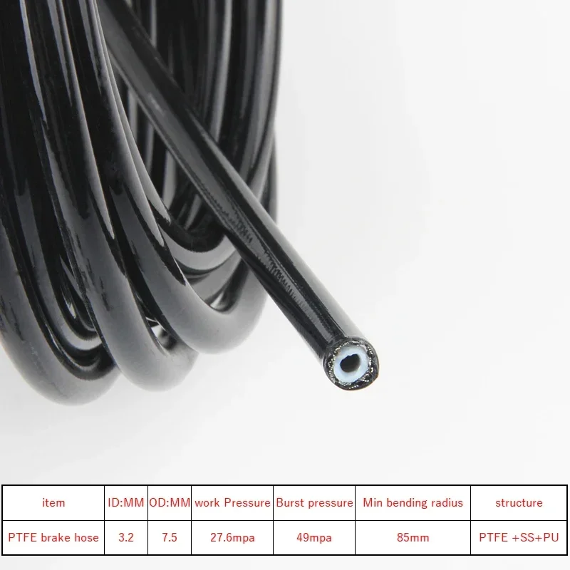 Мотоцикл AN3 5 м/лот плетеный нейлоновый тормозной шланг из нержавеющей стали