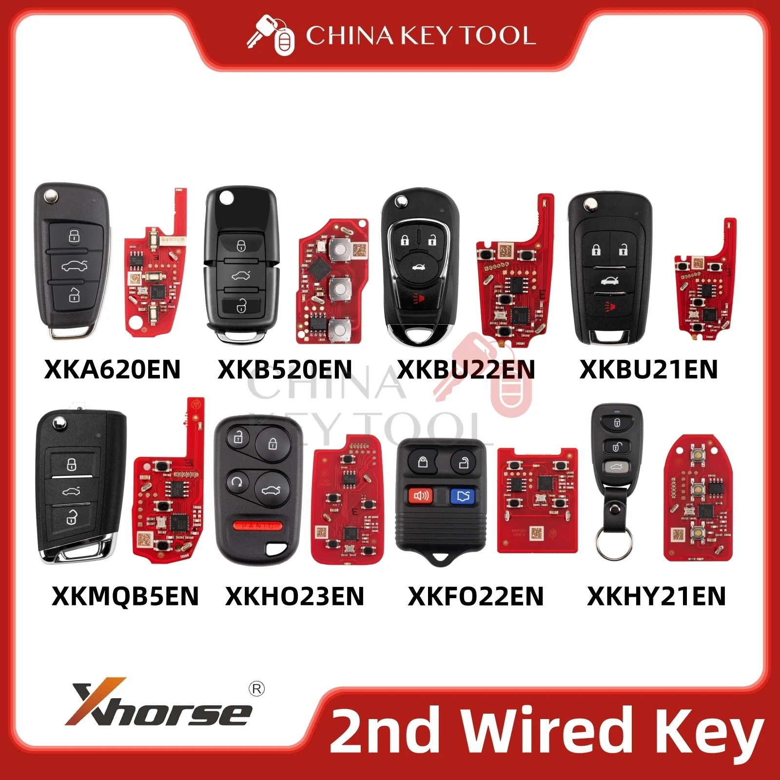 Проводной дистанционный ключ Xhorse 2-го поколения XKA620EN XKB520EN XKBU21EN XKBU22EN XKFO22EN XKHO23EN XKHY21EN XKMQB5EN (art.: 3920d11ef8897) - 3920d11ef8897