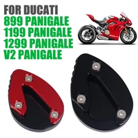 for ducati 899 1199 1299 v2 panigale motorcycle accessories kickstand sidestand side stand extension enlarger pad plate support
