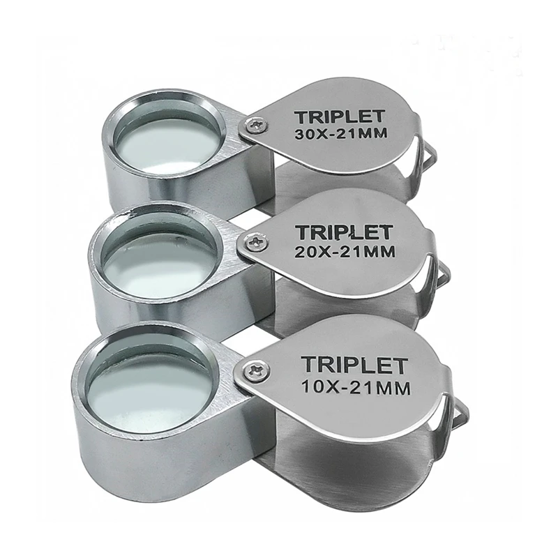 1Pc Mini 30x Jewelry Diamond Jewelr's Loupe Magnifier Tool Eye Magnifier Pocket Magnifying Glass 20x 10x Jewelers Eye Glass