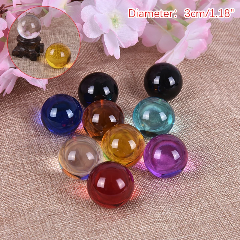 

30mm Crystal Ball Quartz Glass Transparent Ball Spheres Glass Ball Photography Balls Crystal Craft Decor Feng Shui
