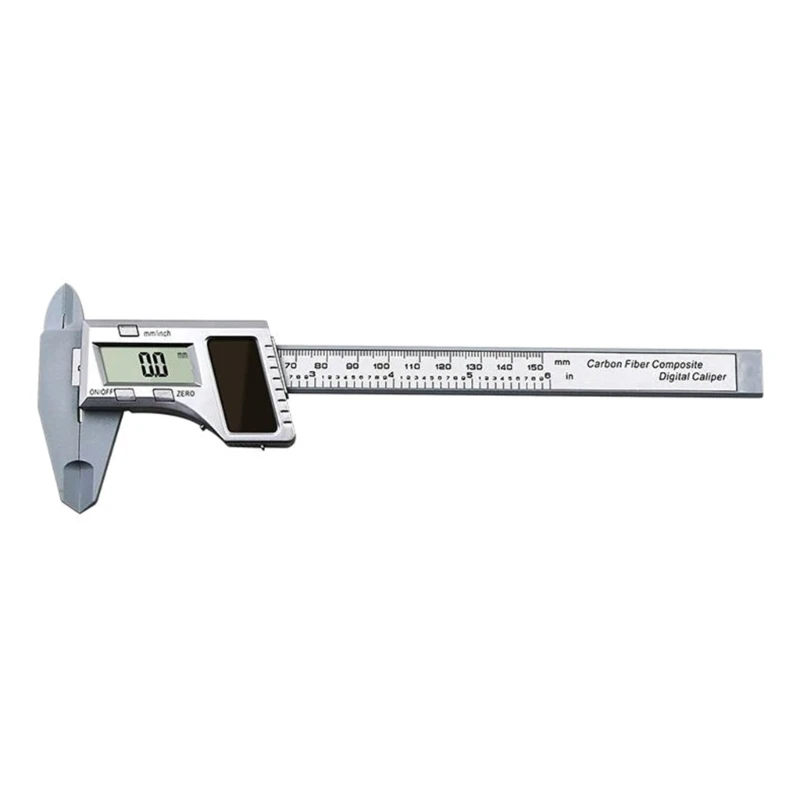 

Electronic Digital Vernier Caliper Solar Charge LCD Display 150mm 0-6" Inch/MM Conversion Depth Gauge Meter 24cm Length