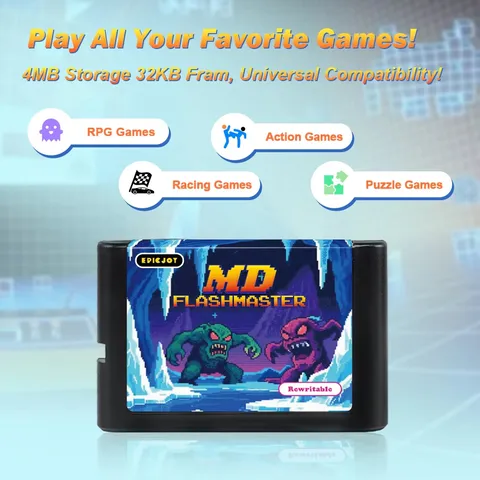 Перезаписываемый картридж MD Flashmaster 4 МБ для Sega Mega Drive