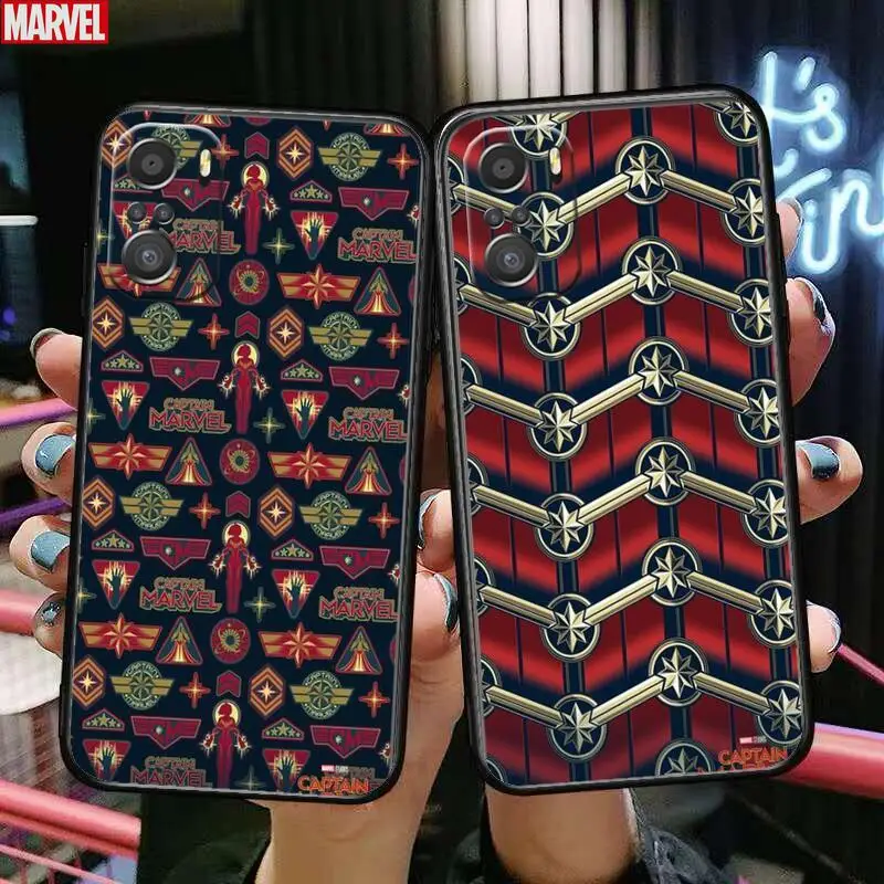 

Captain Marvel Logo Phone Case For xiaomi mi 11 Lite pro Ultra 10s 9 8 MIX 4 FOLD 10T 5g Black Cover Silicone Back Prett