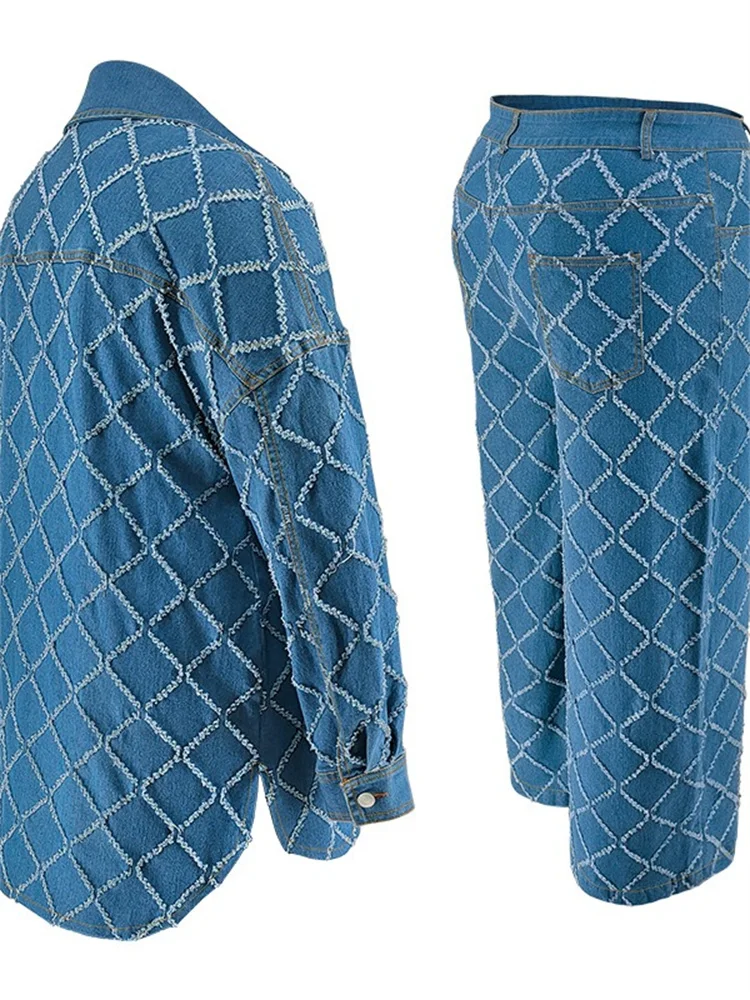 Wmstar Большие размеры Джинсовые комплекты из двух предметов Женская осенняя