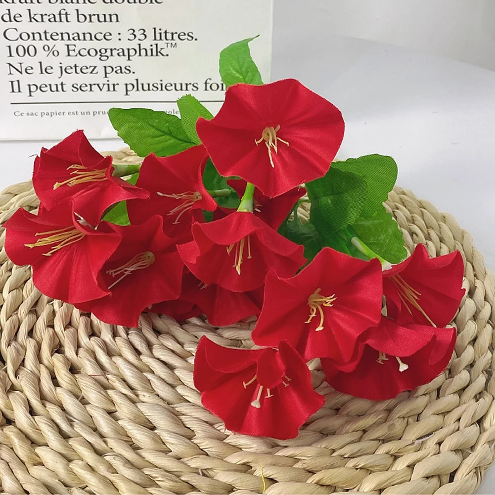 

Artificial Silk Morning Glory Imitation Flower Vine Wedding Garden Decor Fake Plant Vibrantly Color Flower Home Decor