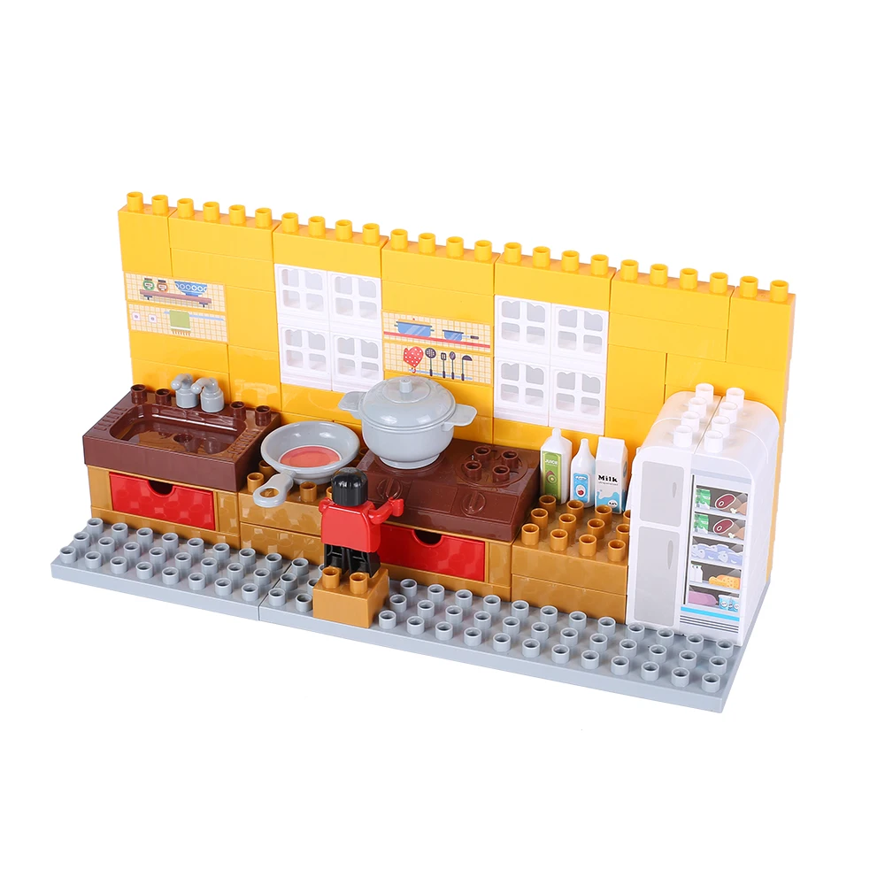 

Goldkids 95pcs Tote Bag Kitchen Theme Small Building Blocks