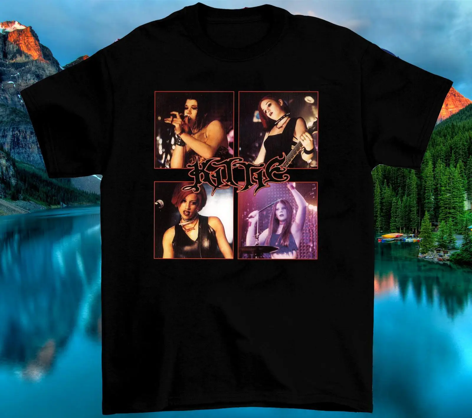 Бандаж Kittie для веера черная футболка всех размеров S 3XL VC1602 с длинным или коротким