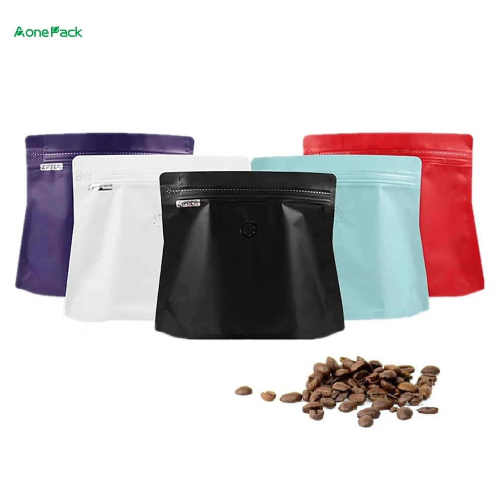 100PCS Coffee Bag Packing Zip Flat Bottom Pouch Packaging 150g Diamond Shape Bags