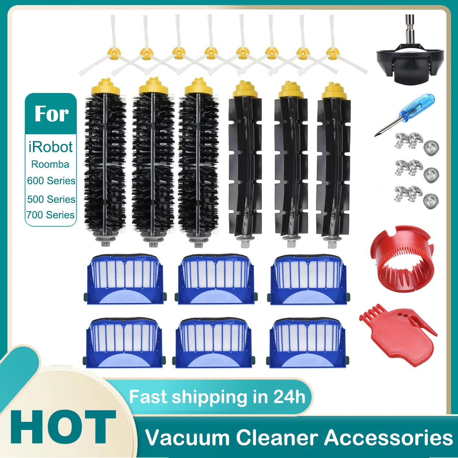 

Hepa Filter For iRobot Roomba 600 Series 692 690 680 660 651 650 620 618 610 620 625 671 695 564 Robot Vacuum Main Side Brush