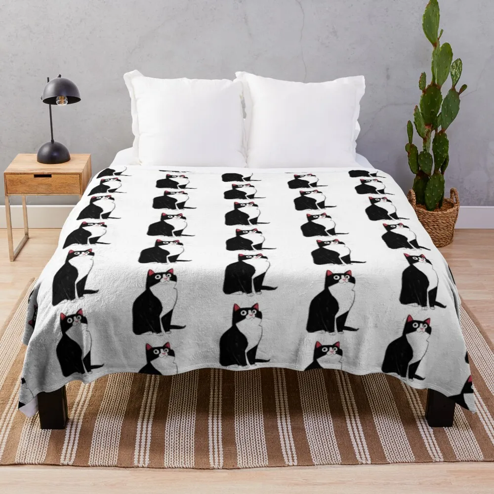 

Suspicious Cats Throw Blanket Cat,Kitty,Black Cat,Pattern,Animal,PetLepord Print Blankets Softest Blanket