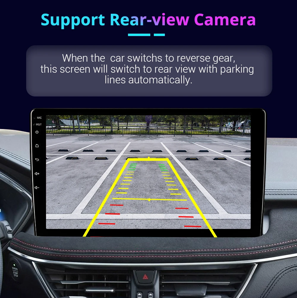 NAVIGUIDE Android 10 Автомобильный Мультимедийный Плеер Двойной Din 2G RAM 32G ROM GPS Видеоплеер BT