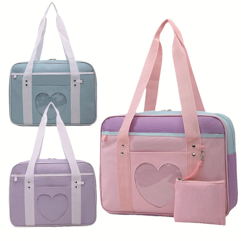 

Сумка-тоут Hello Kitty Kawaii, «сделай сам», Ручное шитье, дорожная сумка, любовь, прозрачная сумка, повседневная сумка через плечо, сумка для багажа, ...