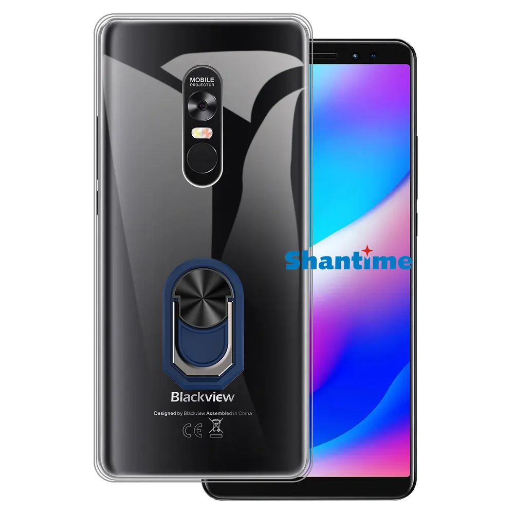 Фото Роскошный ударопрочный кольцевой держатель для Blackview Max 1 чехол, мягкий силиконовый защитный чехол из ТПУ для iGET Blackview Max G1 №2
