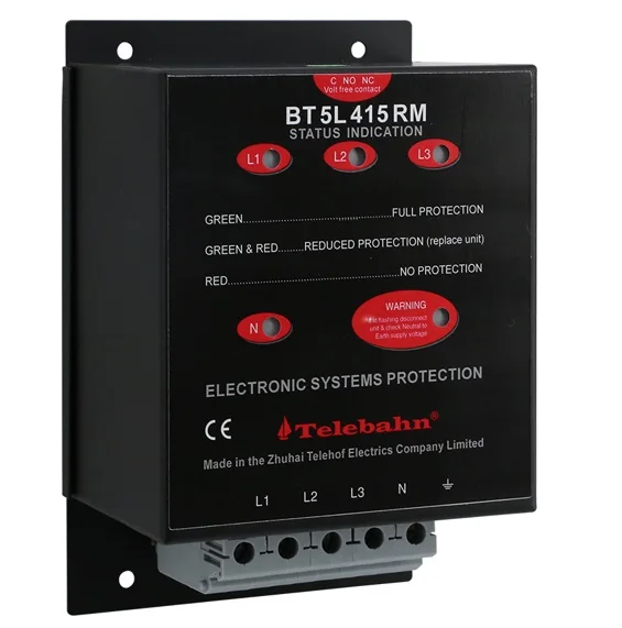 

Class II T2 Three-Phase Full Protection Surge Protection Device Box "BT 5L 415 RM" With Built Fuse,LED Indicator Easy To Install
