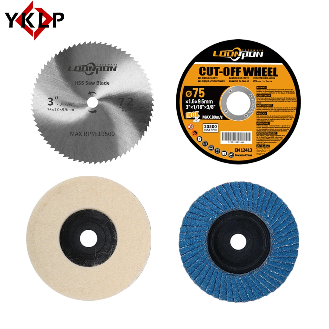 1Pcs Cutting Disc 75mm Diamond Cutting Wheels Wool Polishing Wheel Hss Saw Blade For Angle Grinder Wheel Accessories Tool