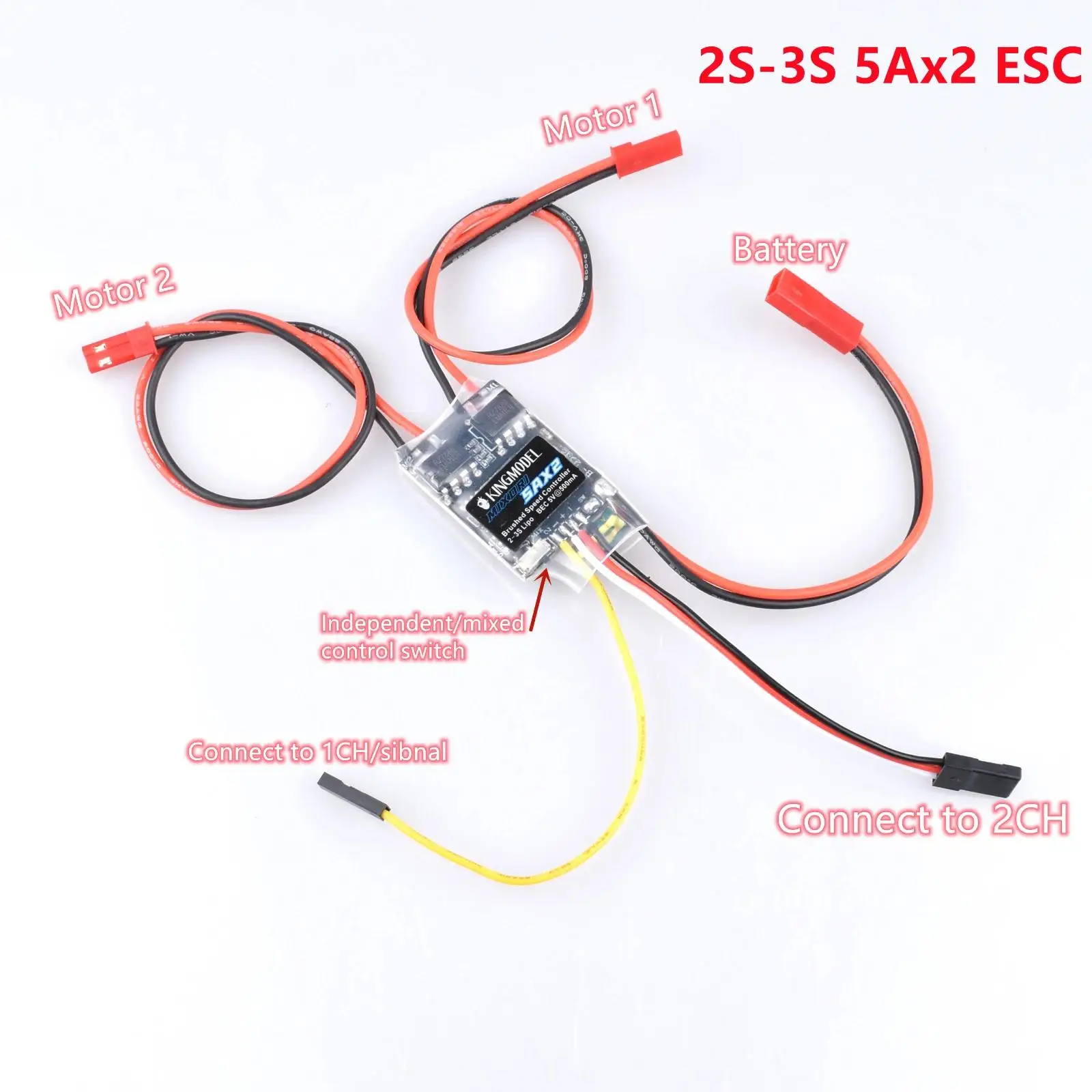 Kingmodel двухсторонний двунаправленный матовый Esc 2s-3s Lipo 5a контроль скорости для