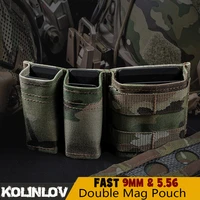 9mm5 56 magazine pouch tactical pistol mag pouches military double mag bag hunting airsoft holder with fast nylon support clip
