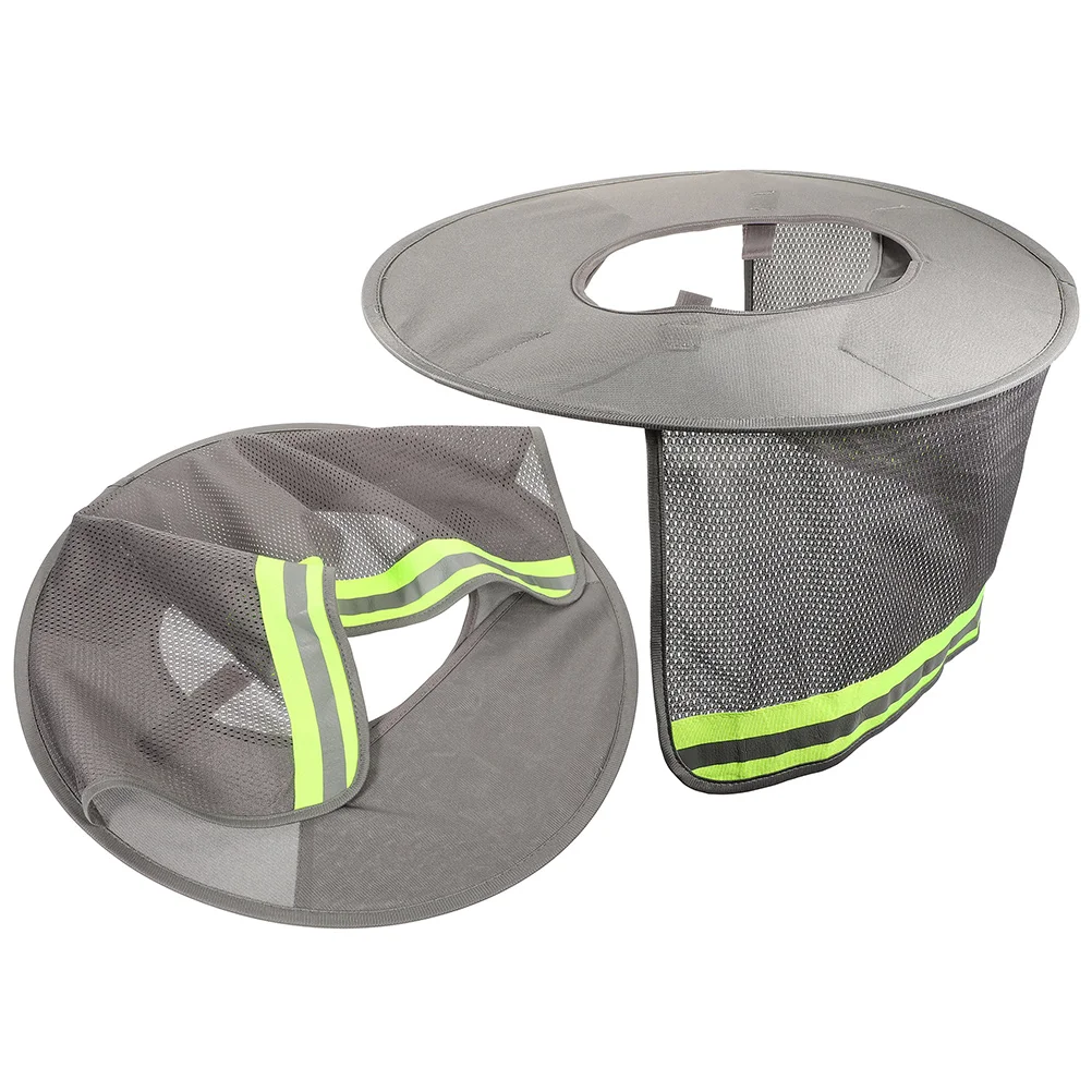 

2 Pcs Cap Summer Accessories Hard Hat Shade Neck Guard Cover Polyester Construction Sun Visor Full Brim