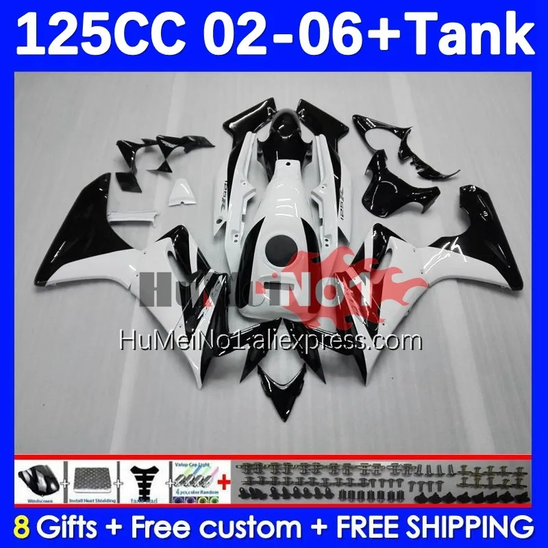 

+Tank For HONDA CBR125R CBR-125R 02 03 2004 2005 2006 124No.12 CBR125RR white stock CBR 125CC 125R 2002 2003 04 05 06 Fairings