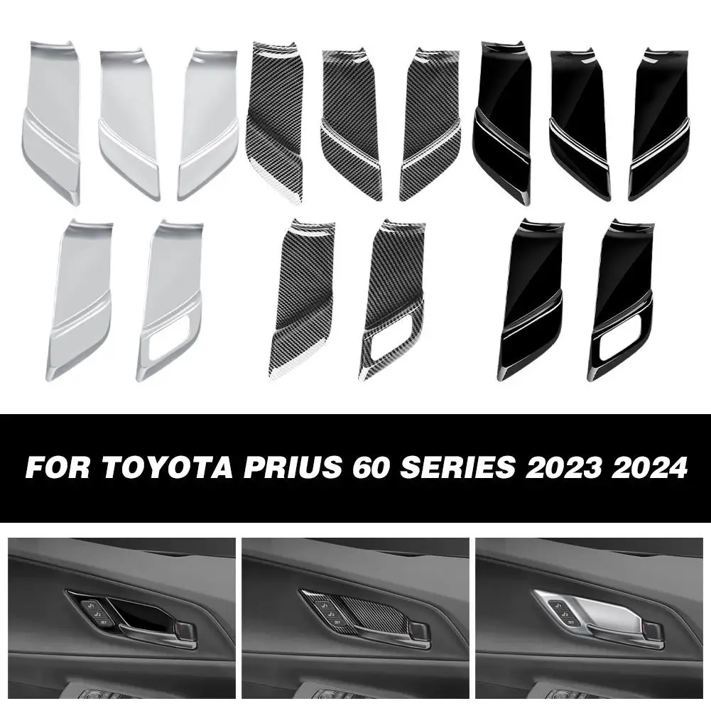 

for Toyota Prius 60 Series 2023 2024 Inner Door Bowl Auto Protector Style Cover Panel Handle Inside Sticker Mouldings Inter Q1X9