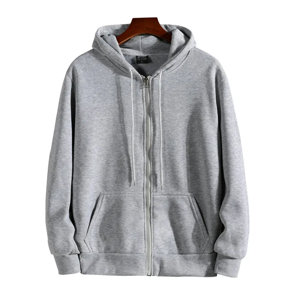 

2023 Men's/Women's Zipper Hooded Sweater Coat Solid Simple Basic Coat Unisex Pink Hoodie