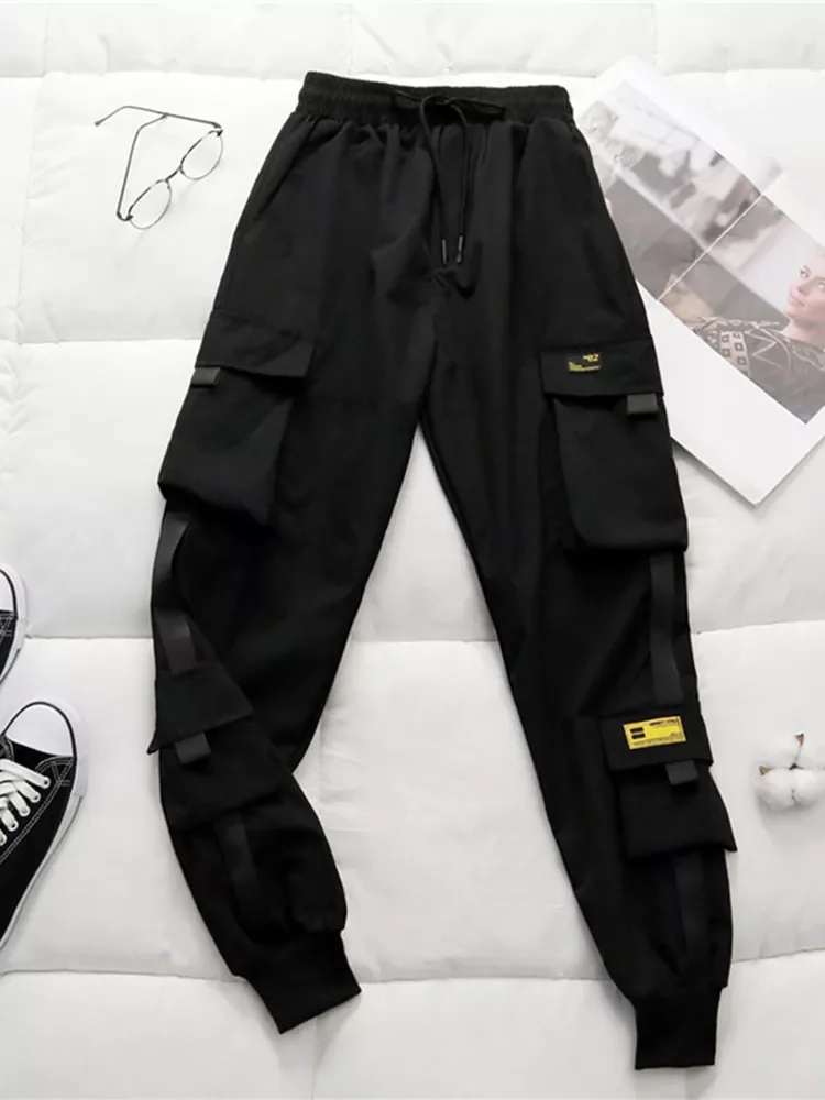 

Spring Women's High Waist Cargo Pants 2020 Winter FUR Sports Loose Pants Harajuku BF Velvet Cargo Pants Elastics Trousers