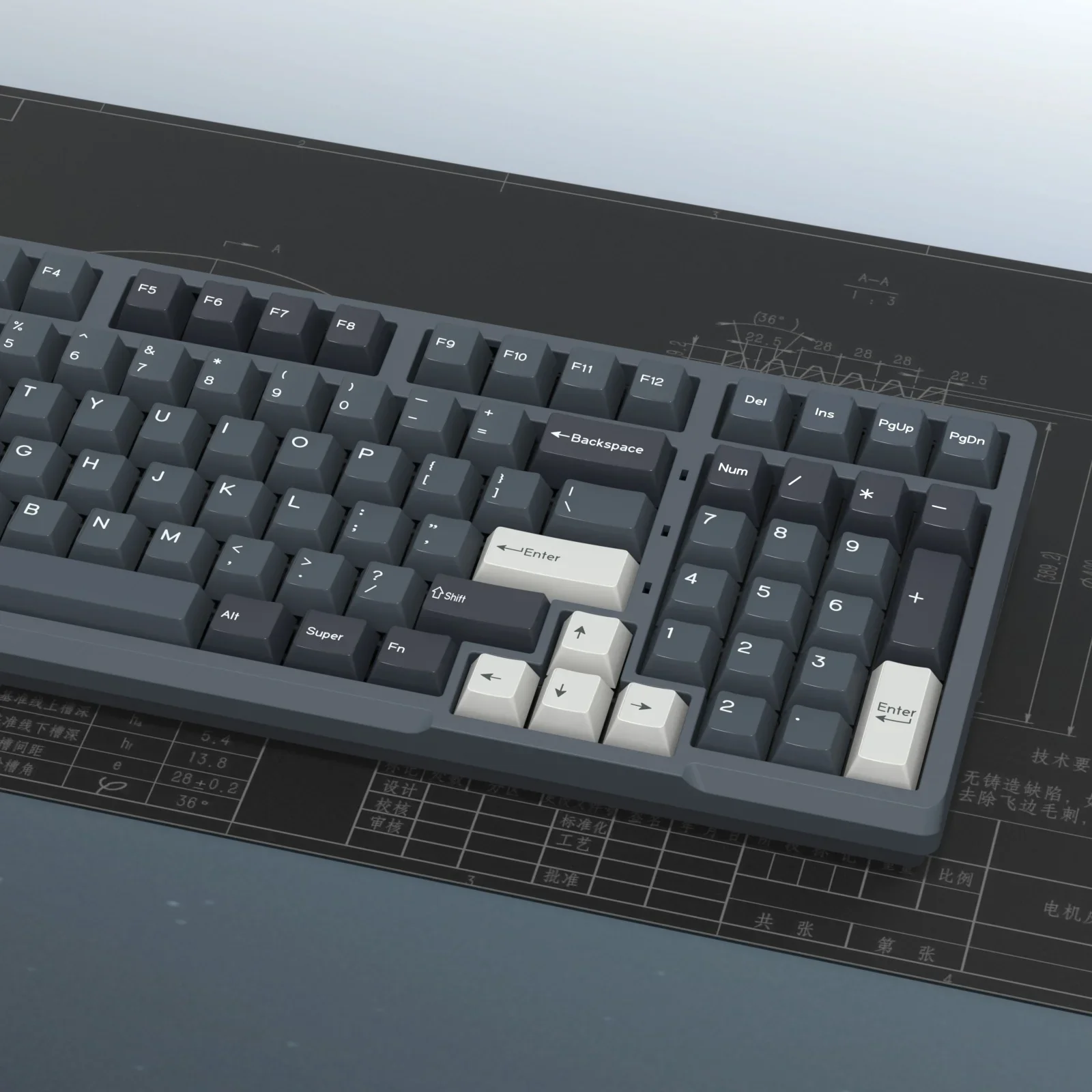 Колпачки для механической клавиатуры GMK Apollo Cherry Profile Double Shot PBT ISO 7u колпачки