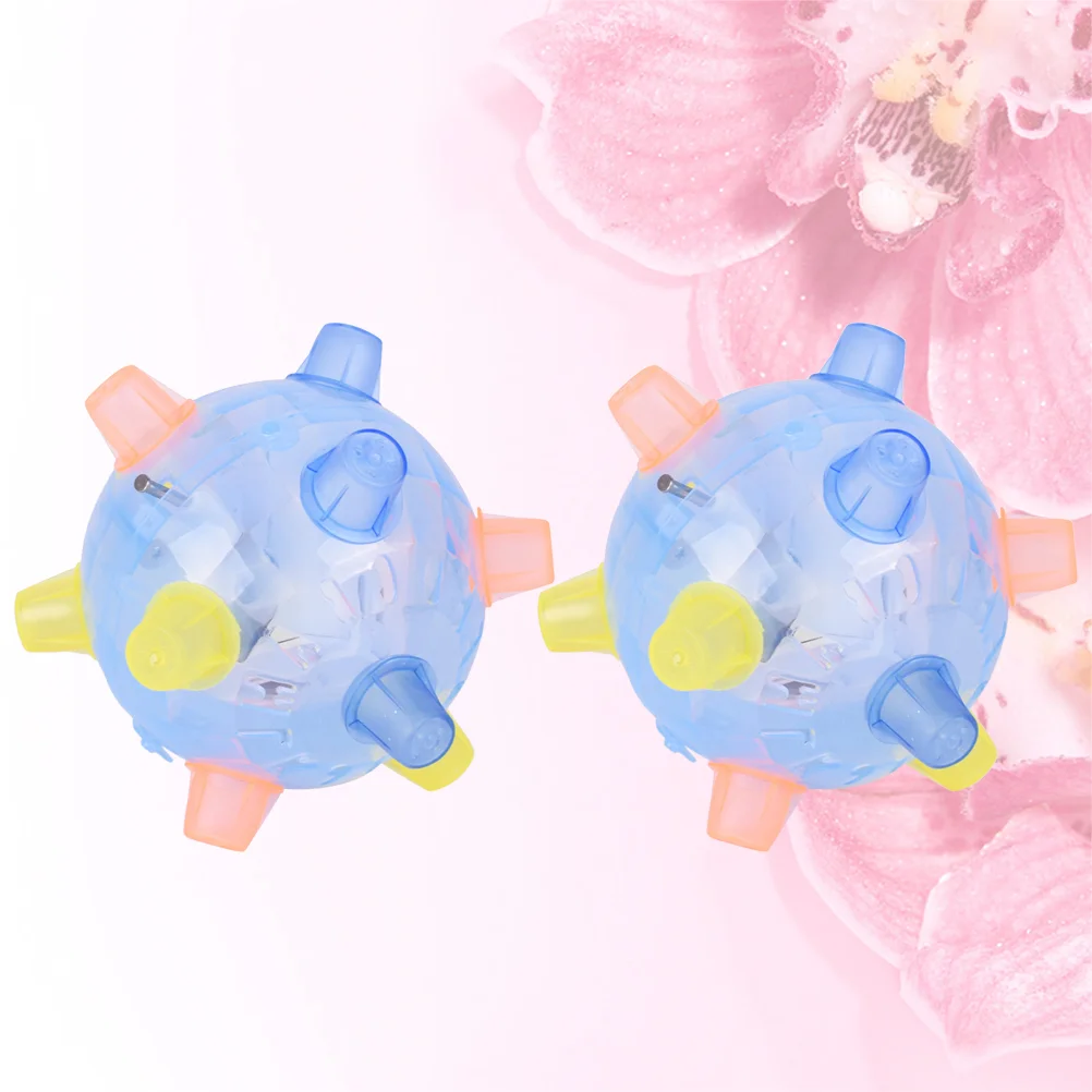

2 Pcs Kids Playset Music Jumping Ball Hopping Light Shine Dancing Toy Bouncing Child