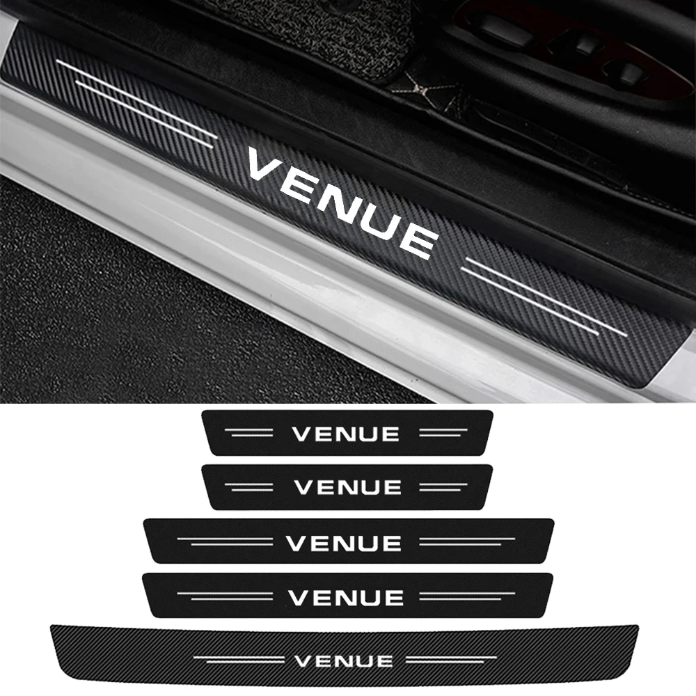 

Car Door Threshold Sill Protective Trunk Bumper Guards Stickers for Hyundai VENUE Logo 2022 2021 2020 2019 2018 2017 Accessories