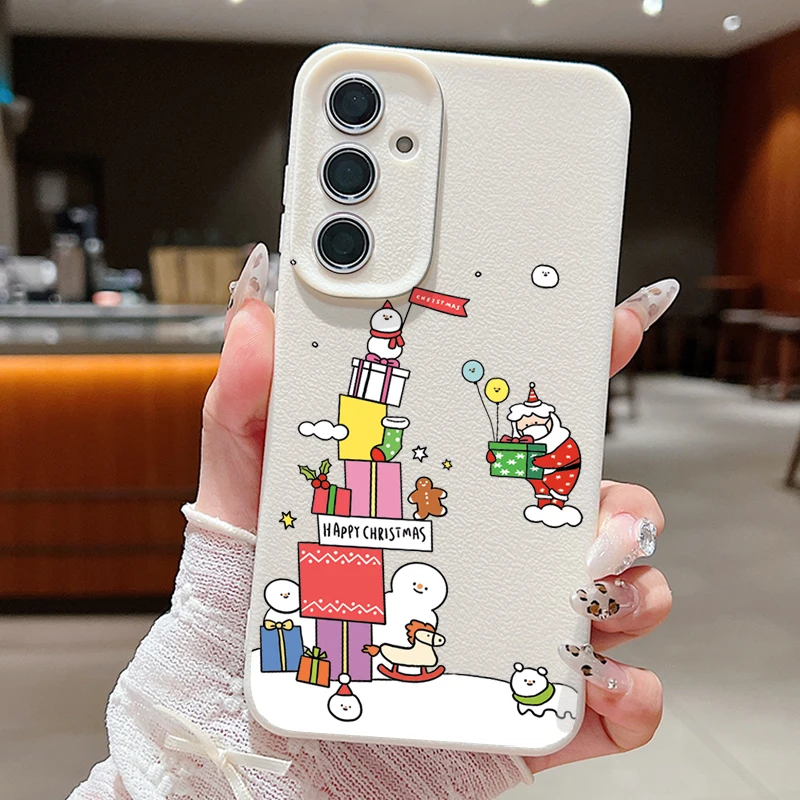 Рождественский подарок Чехол для Samsung Galaxy S24 S23 Ultra S22 S21 S20 FE A14 A15 A16 A25 A34 A35 A52 A53 A54 A55 5G