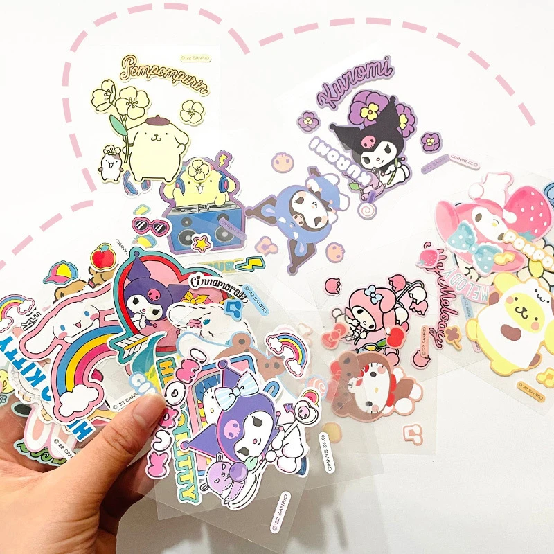 

Наклейки Sanrio, аниме мультфильм, девушка, Сердце, каракули, сделай сам, декоративный ноутбук, руководство, изоляционная чашка, наклейки для до...