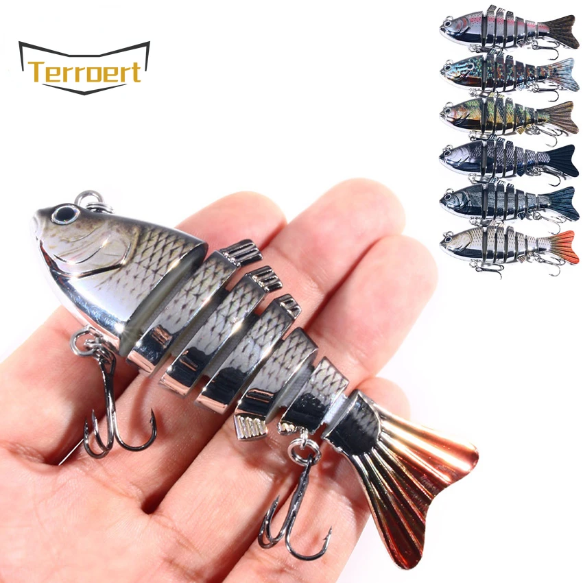 

1pcs Wobbler Swimbait 7 Segment 10cm 24g Electroplated Metallic Luster Artificial Fish Jointed Baits Boxed Fishing Lure