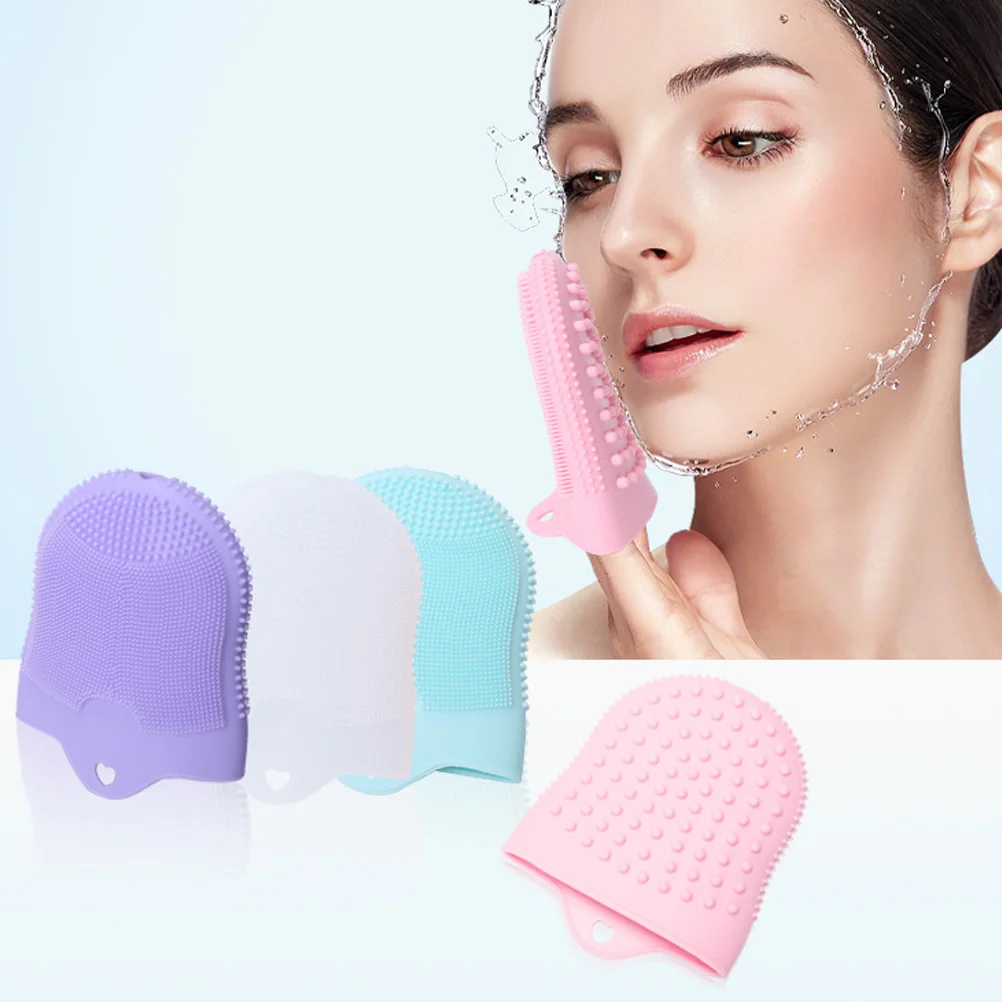 

2pcs Face Scrubbers Silicone Face Washing Brush Facial Cleansing Brush Facial Scrubber Exfoliator