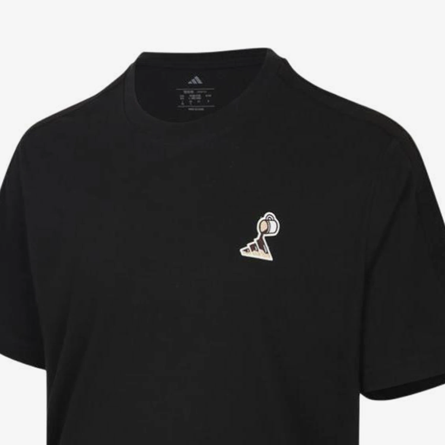 Фото Оригинальная мужская черная футболка Adidas CoFe с круглым вырезом и короткими рукавами KB4847 №3
