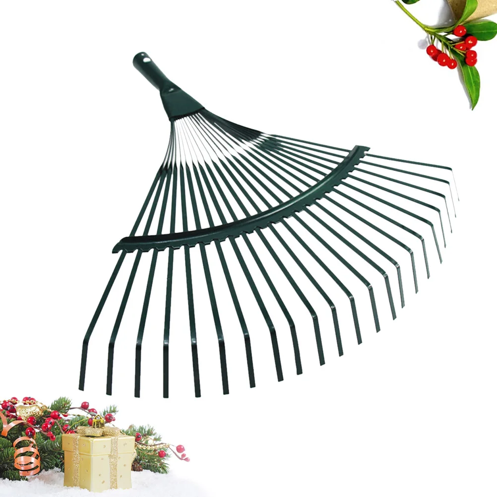 

2 Pcs Rag Leaf Rake Tool Lawn Tractor Yard Kids Garden Grass Handle Metal Rakes