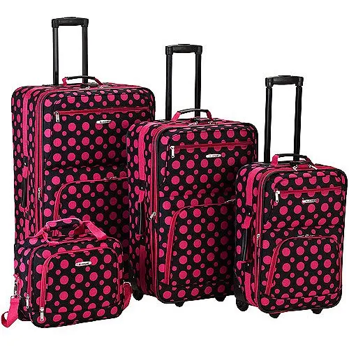 Luggage Fashion Collection 4 Piece Softside Expandable Luggage Set